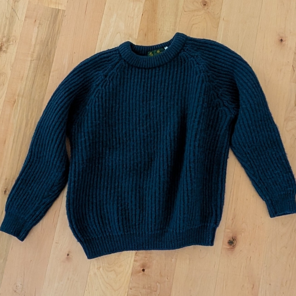 Cozy Wool Blue Women's Crew Neck Sweater